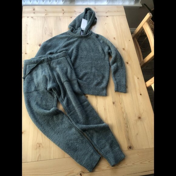 Solid Marshmallow Hoodie Lounge Set - Size XS, Dusty Green - Picture 5 of 7